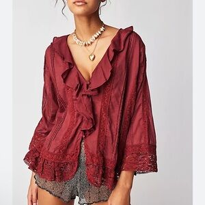 Free people Chante ruffled top